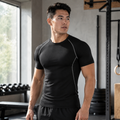 Compression Contrast Binding T-shirt