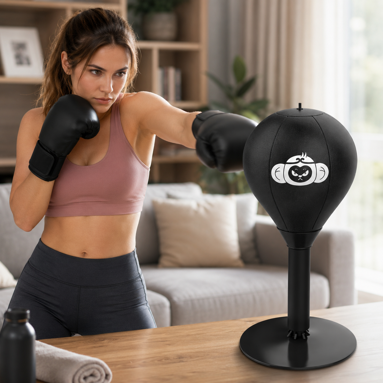 Punchpro Mini™ – Desktop Boxing Speed Ball for Stress Relief & Fun Anywhere